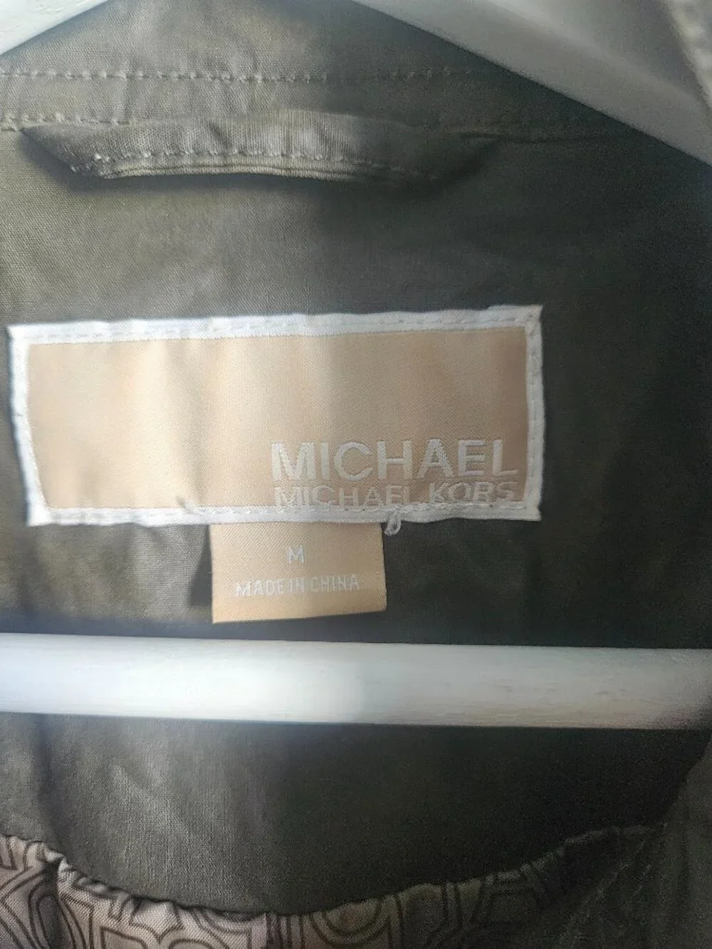 MICHAEL Michael Kors Olive Green Belted Military Utility Field Jacket M